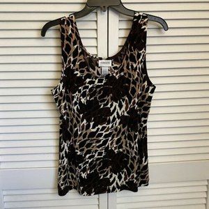 Chico's Womens Tank Top Size 2 (L) Feline Fury NWT